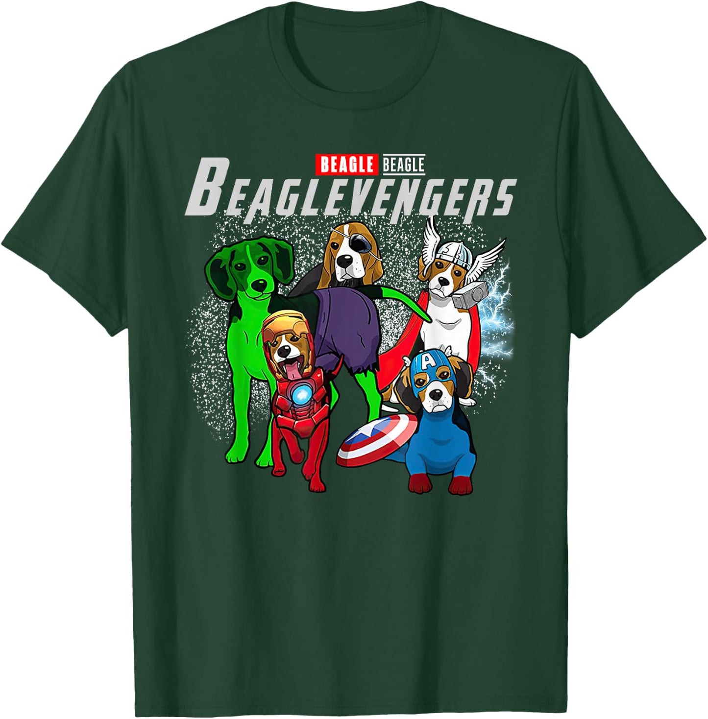 Super Dogs Beagle Assemble Beaglevengers - Dogs Lover T-Shirt - T-Shirt | Forest