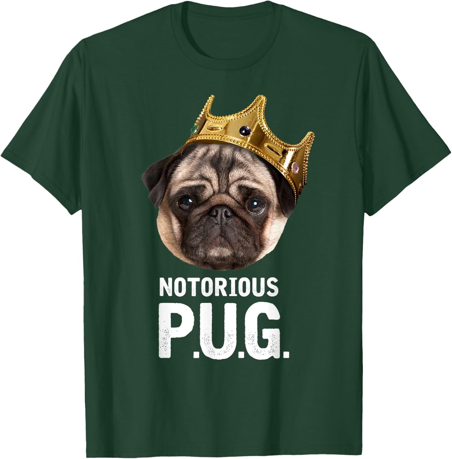 Notorious P.U.G. - Funny Cute Rap Parody Pug Dog T-Shirt - T-Shirt | Forest