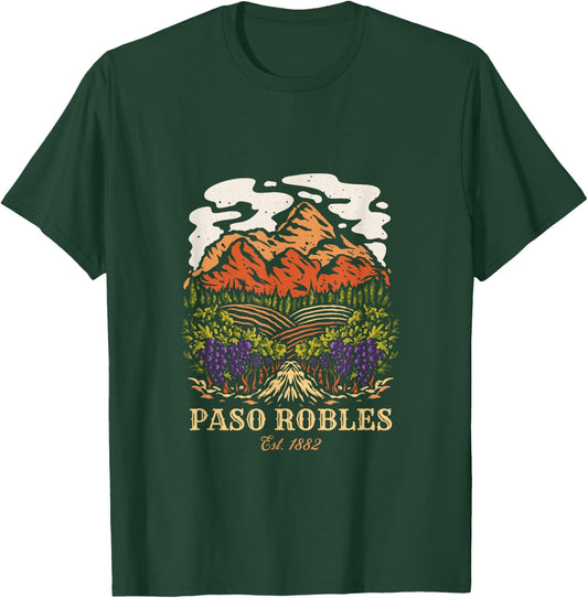 Paso Robles Vineyard California Winery Wine Lover T-Shirt - T-Shirt | Forest