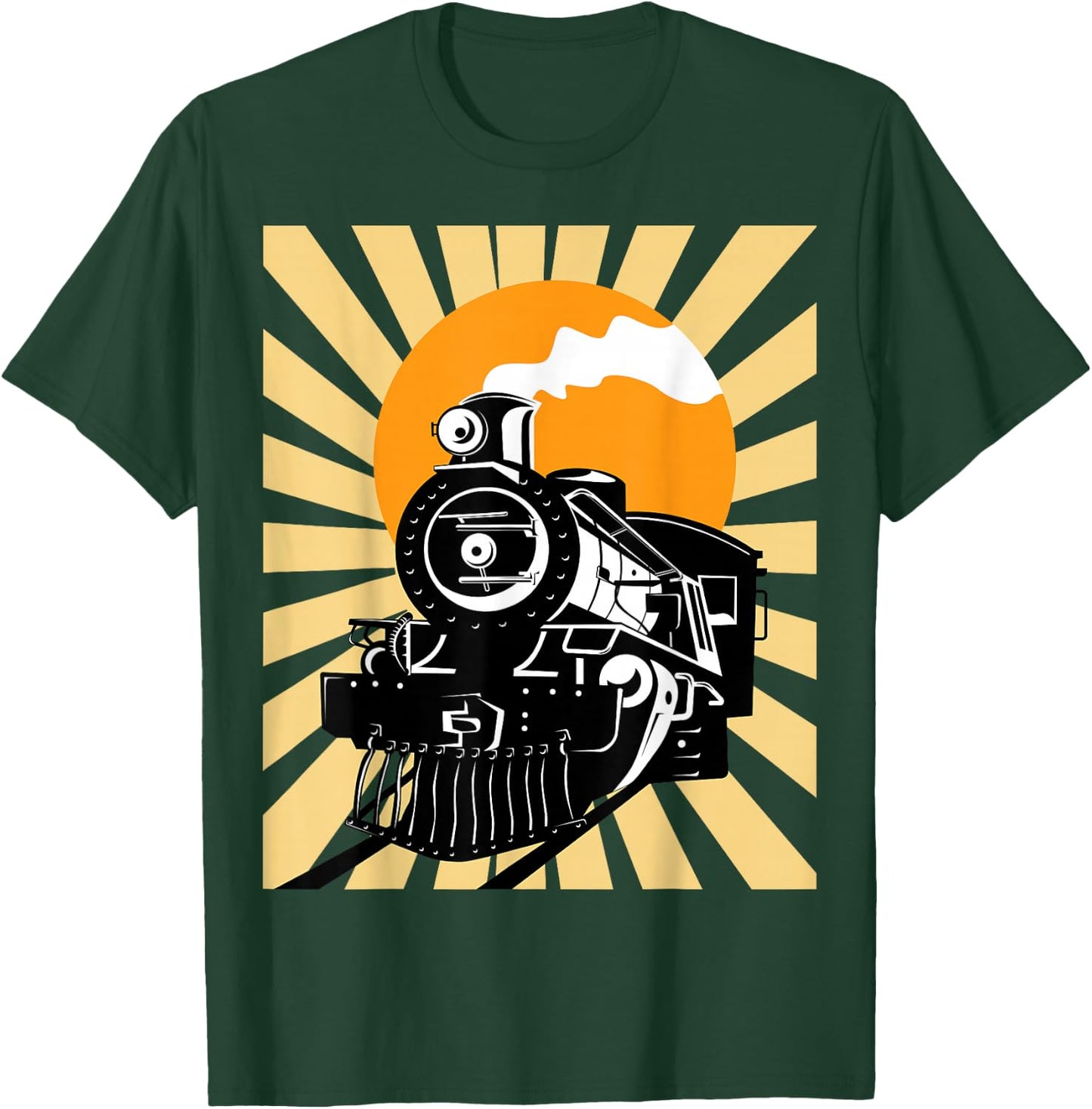 Vintage Train Shirt - Steam Locomotive T-Shirt - T-Shirt | Forest