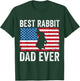 Rabbit Dad American Flag Funny Rabbit Lover Bunny Dad Daddy T-Shirt - T-Shirt | Forest