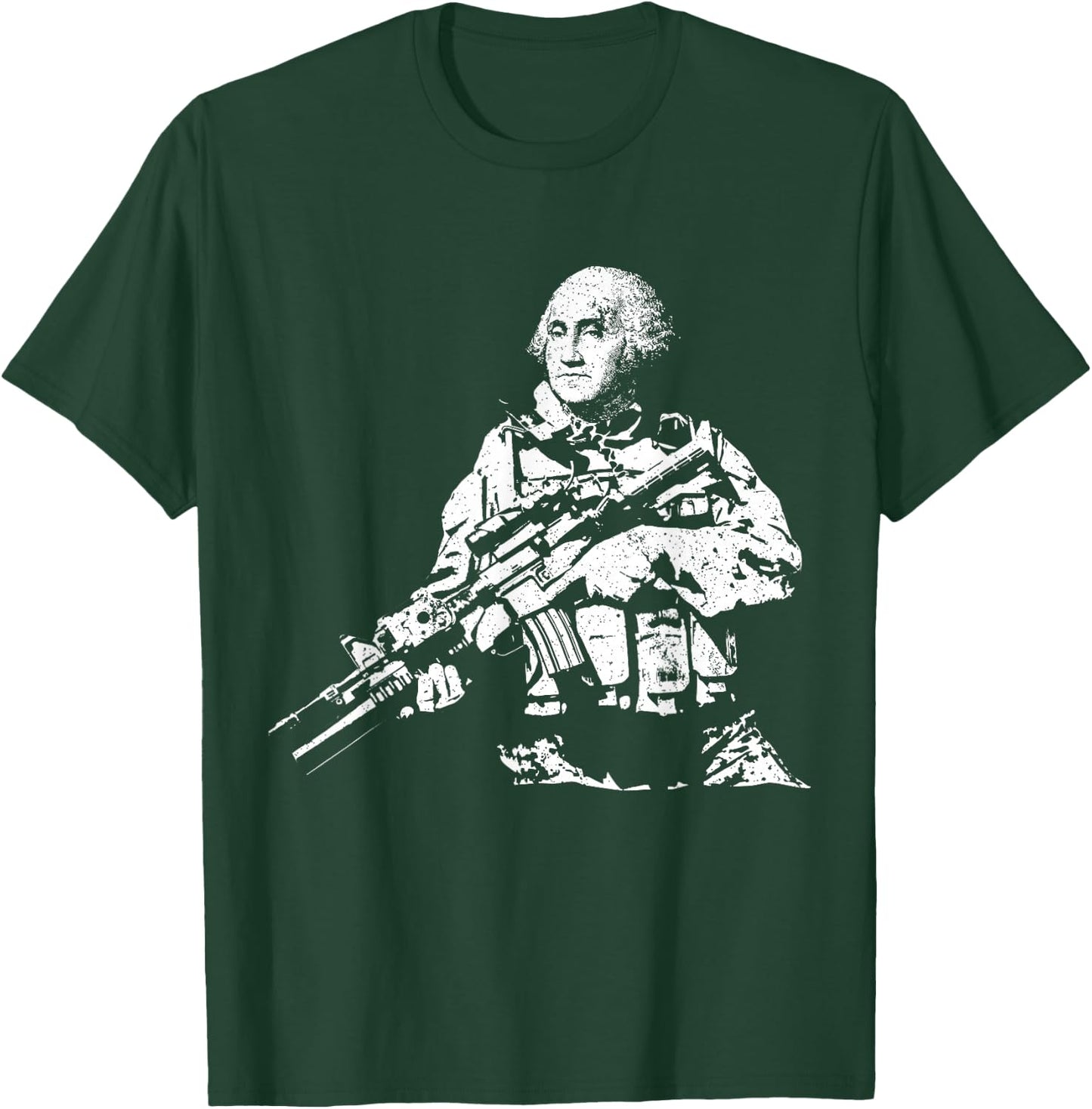 Presidential Commandos George Washington Funny Tactical T-Shirt - T-Shirt | Forest