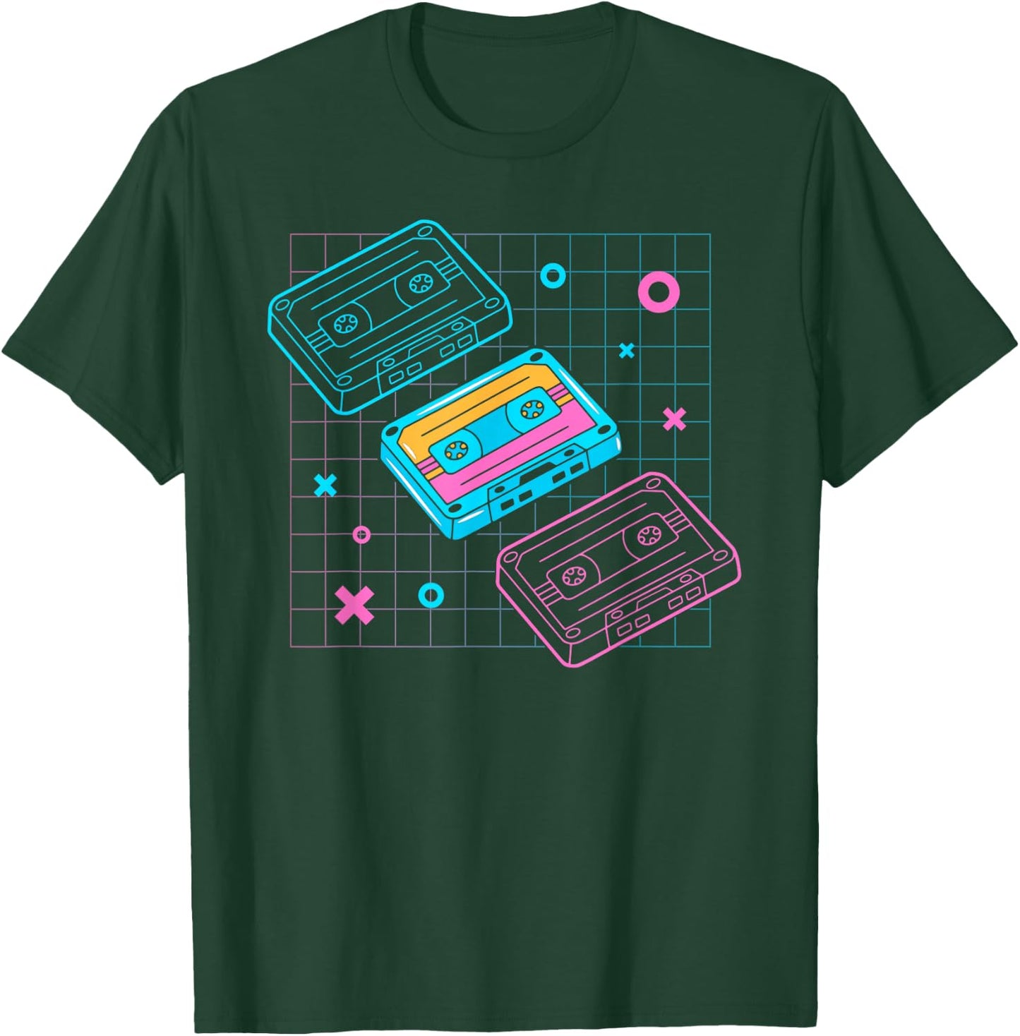 Cassettes Vaporwave - retrowave synthwave - Retro Vintage T-Shirt - T-Shirt | Forest