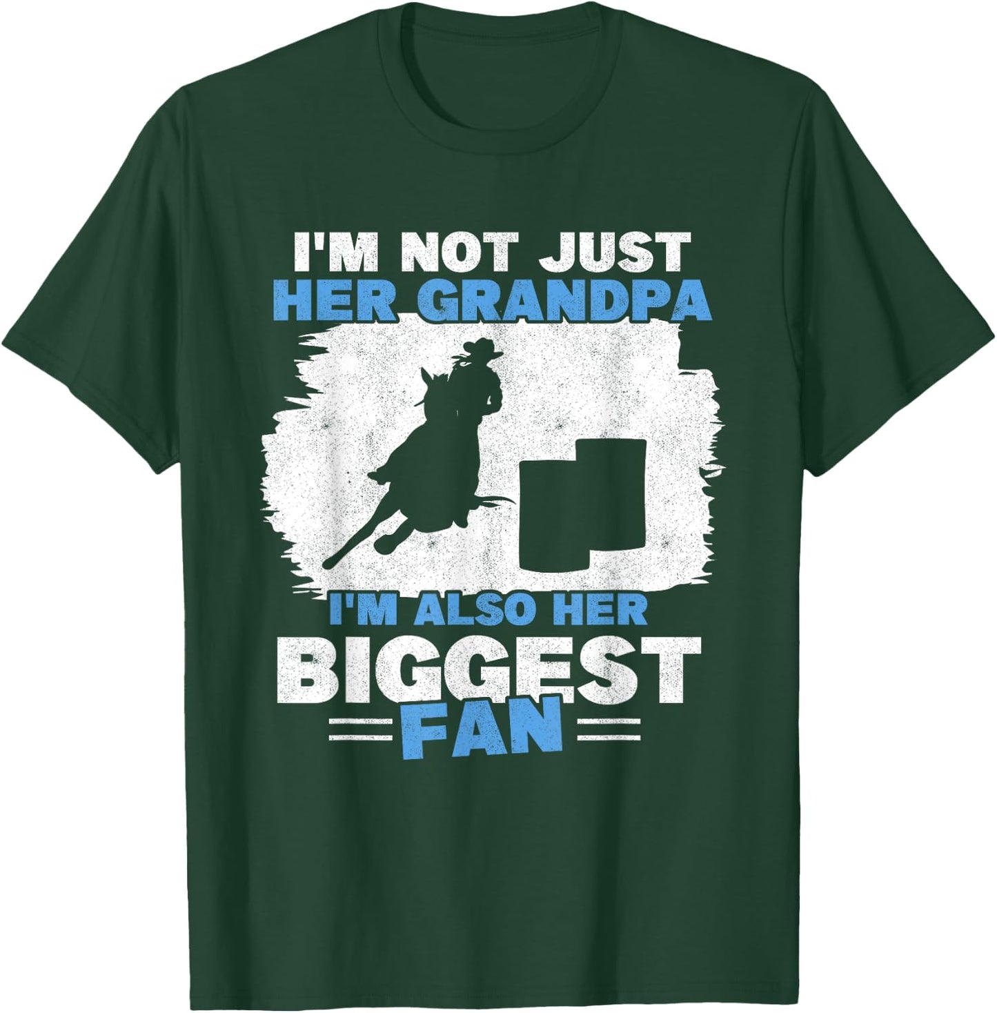 Barrel Racer Fan Grandpa Grandfather Horse Barrel Racing T-Shirt - T-Shirt | Forest
