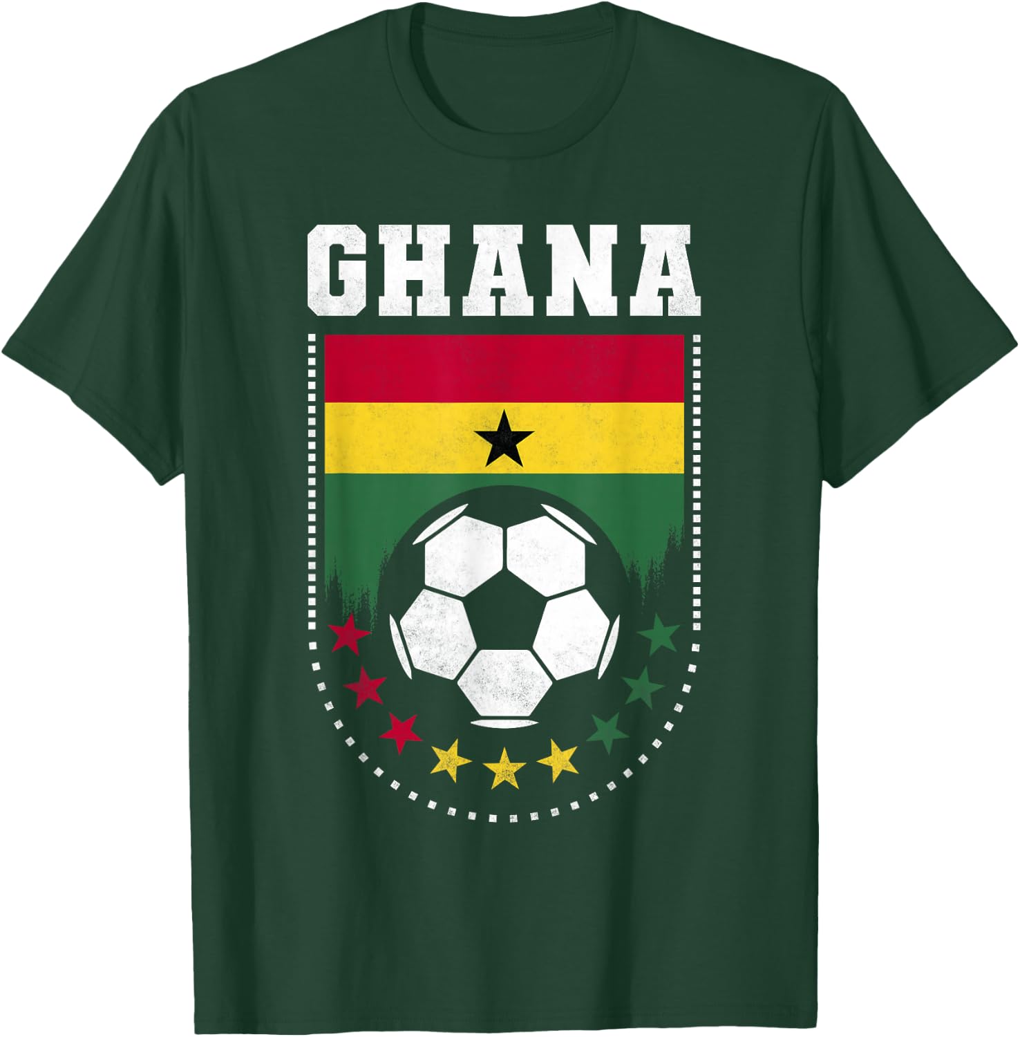 Ghana Football Fan Flag T-Shirt - T-Shirt | Forest