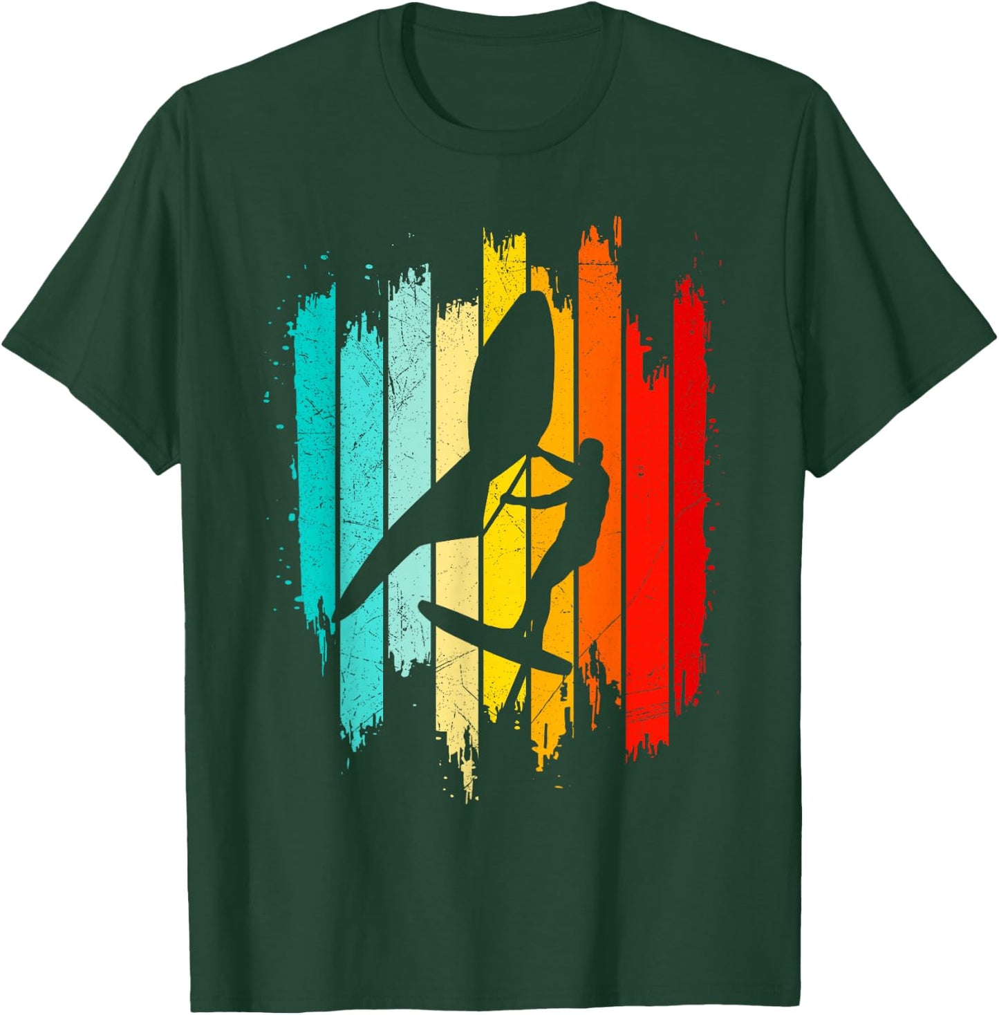 Wing Foil Wingfoil Wingsurf Retro Wing Foiler T-Shirt - T-Shirt | Forest