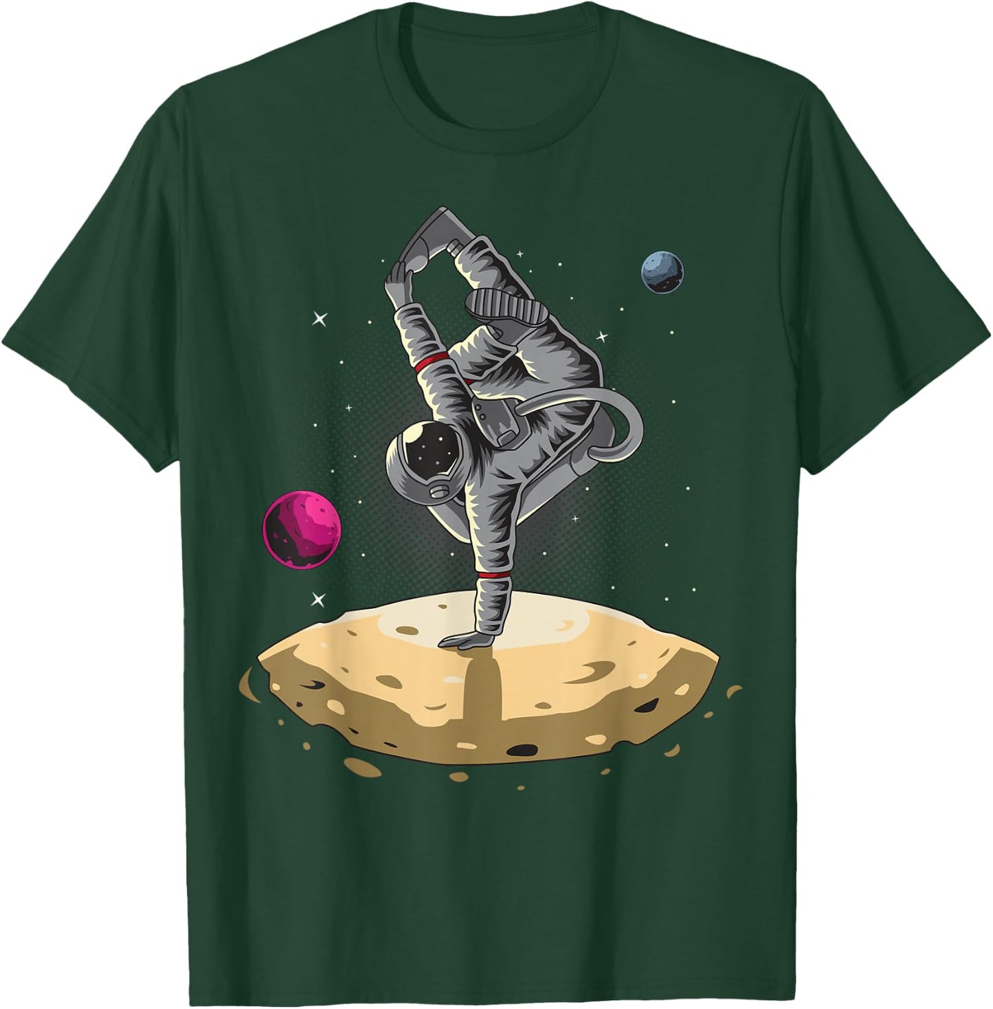 Astronaut Breakdancing On The Moon T-Shirt - T-Shirt | Forest
