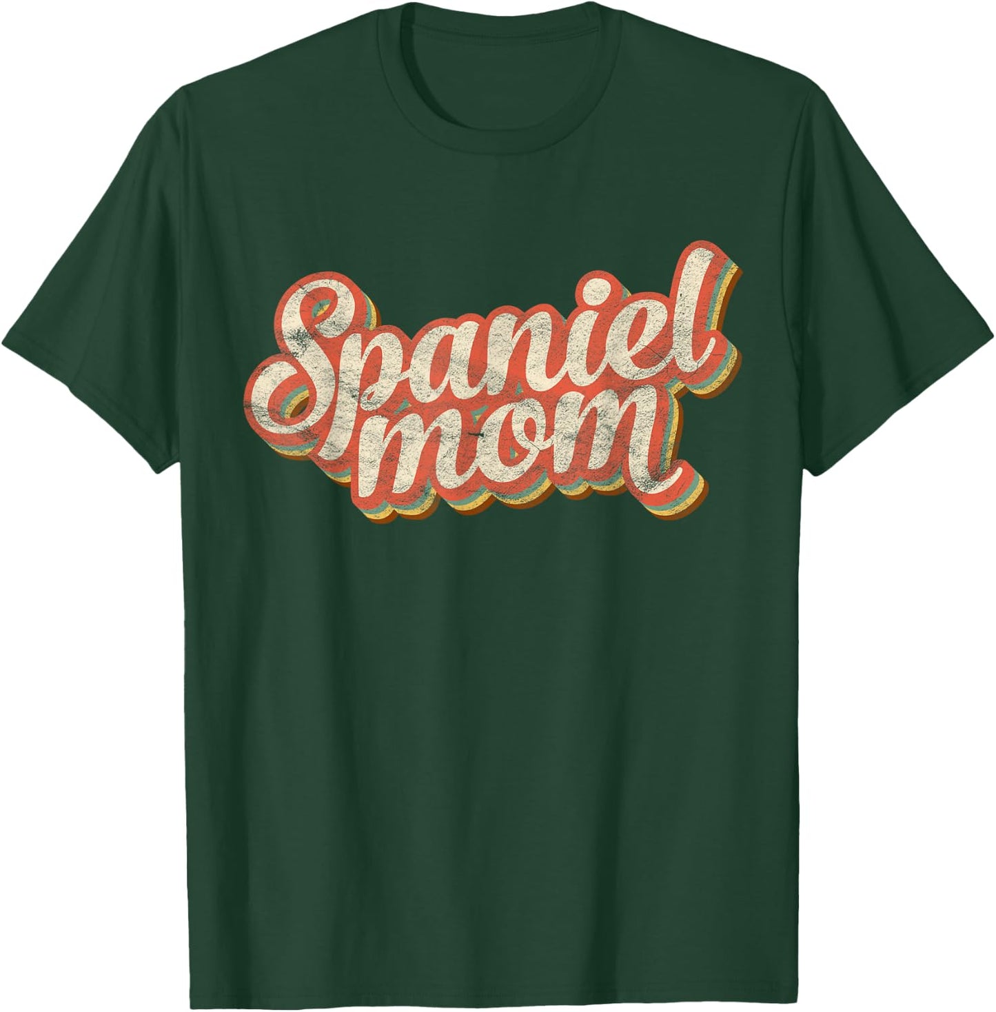 Vintage Spaniel Mom Dog Lover Pet English Cocker Mama T-Shirt - T-Shirt | Forest