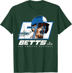 Mookie Betts - Silhouette Los Angeles MLBPA T-Shirt - T-Shirt | Forest