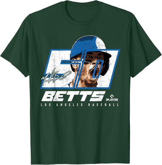Mookie Betts - Silhouette Los Angeles MLBPA T-Shirt - T-Shirt | Forest