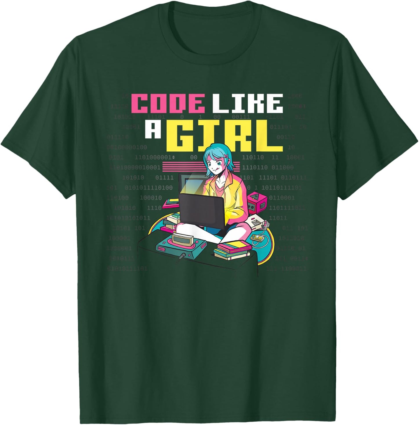 Code Like A Girl T-Shirt - T-Shirt | Forest