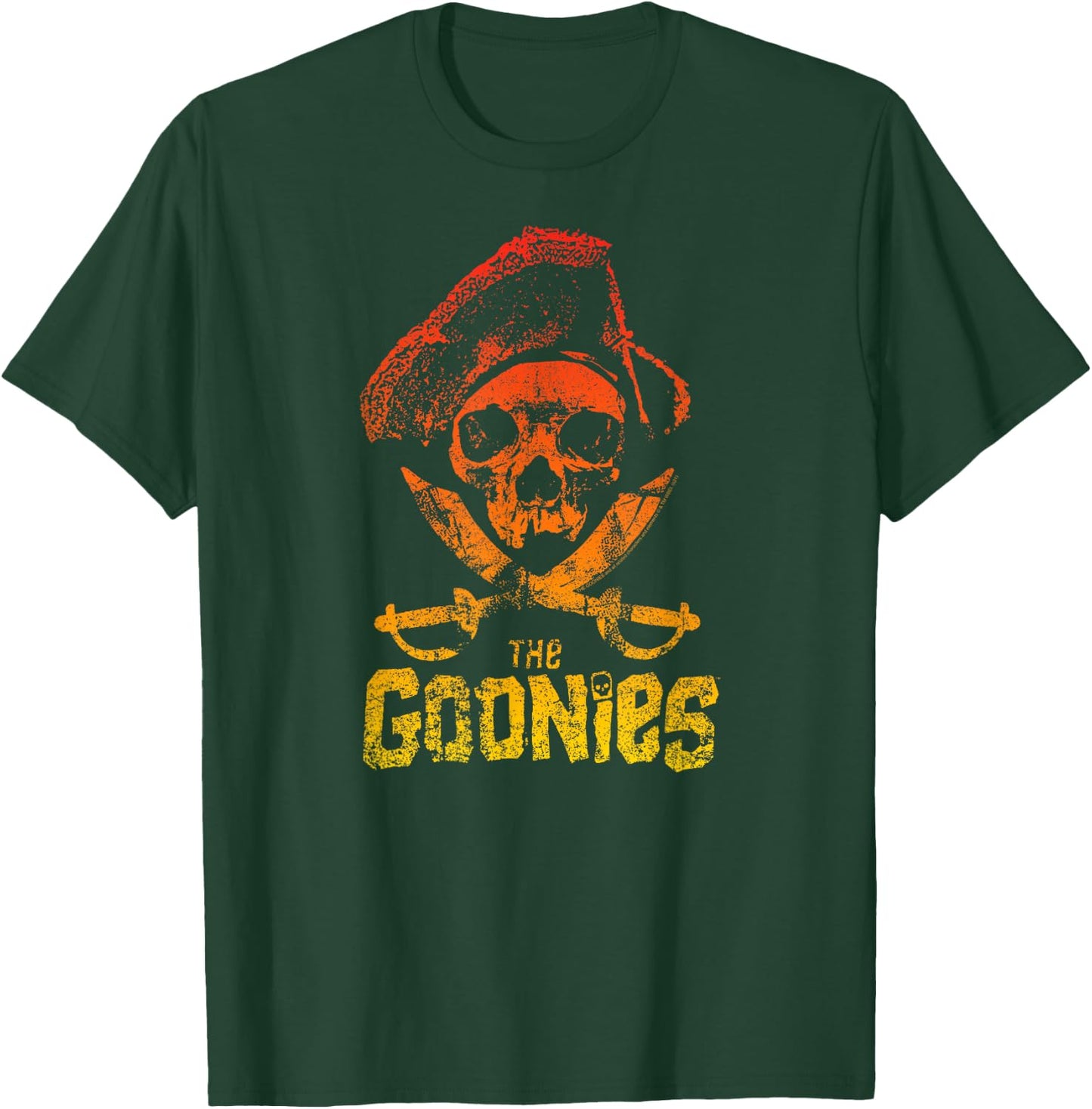 The Goonies Pirate Skull and Swords Ombre Movie T-Shirt - T-Shirt | Forest
