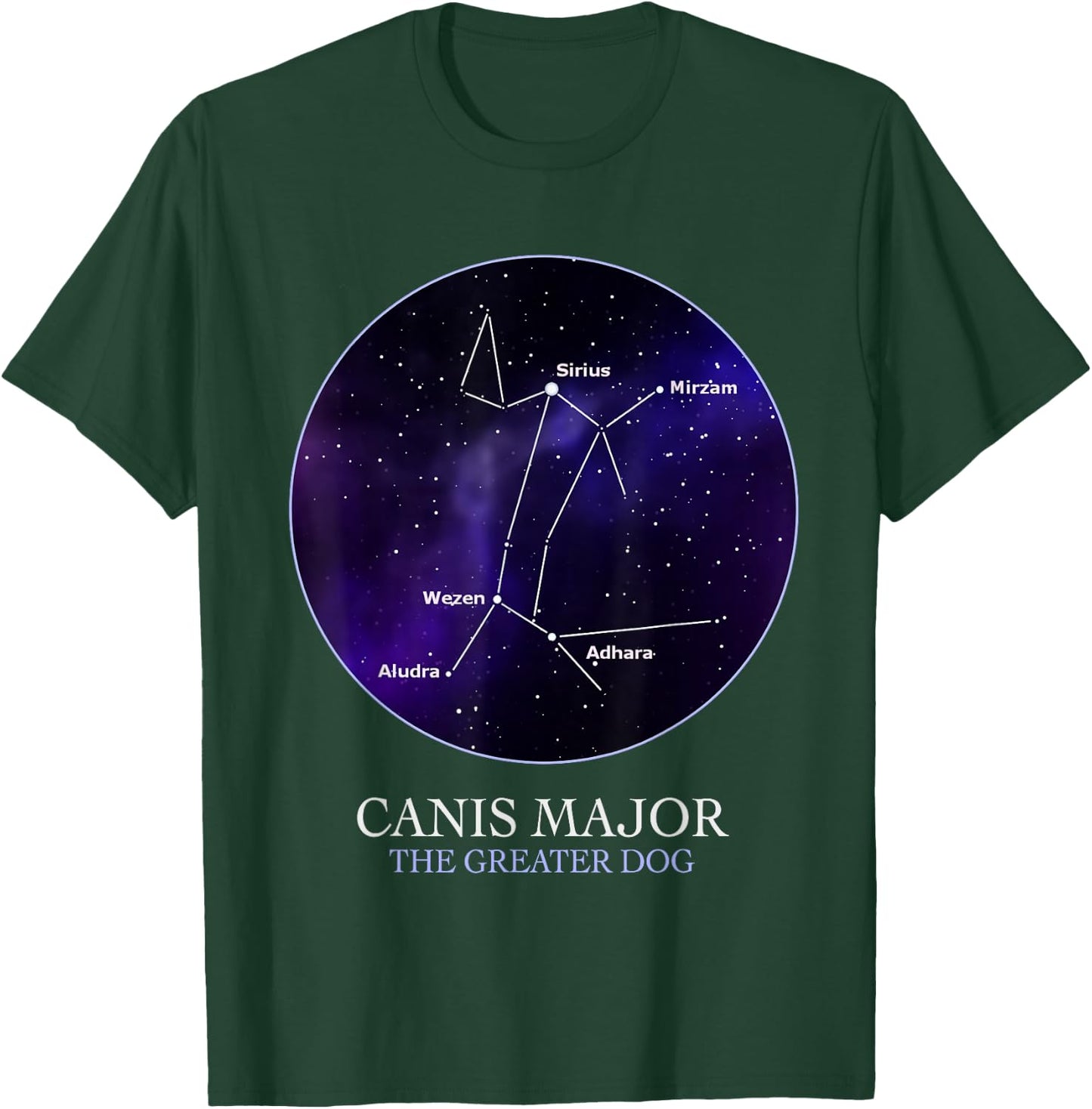 Astronomy Canis Major Constellation Astrology Science Nerd T-Shirt - T-Shirt | Forest