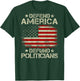 Vintage USA Flag Defend America Defund Politicians (on back) Women Men T-Shirt - T-Shirt | Forest