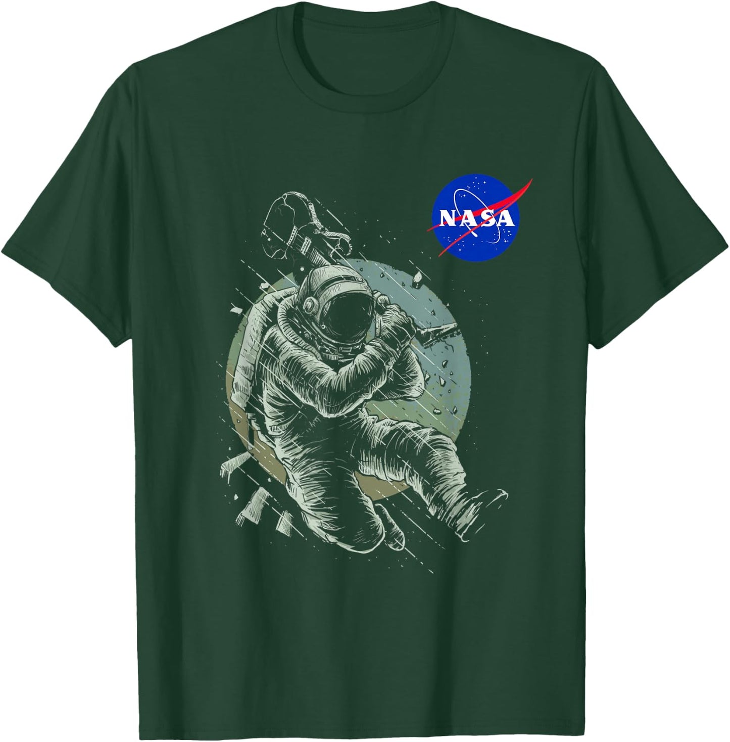 NASA Astronaut Guitar Player Rocker T-Shirt - T-Shirt | Forest