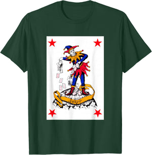 Joker Playing Card Vintage Red Clown Poker Costume T-Shirt - T-Shirt | Forest