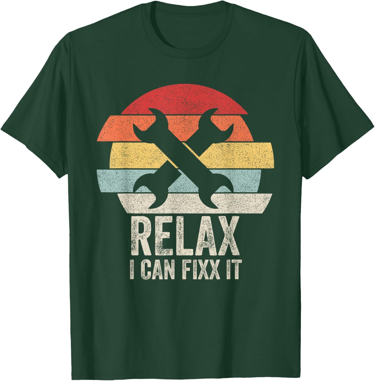 Vintage Retro Relax I Can Fix It Shirt Funny Mechanic T-Shirt - T-Shirt | Forest