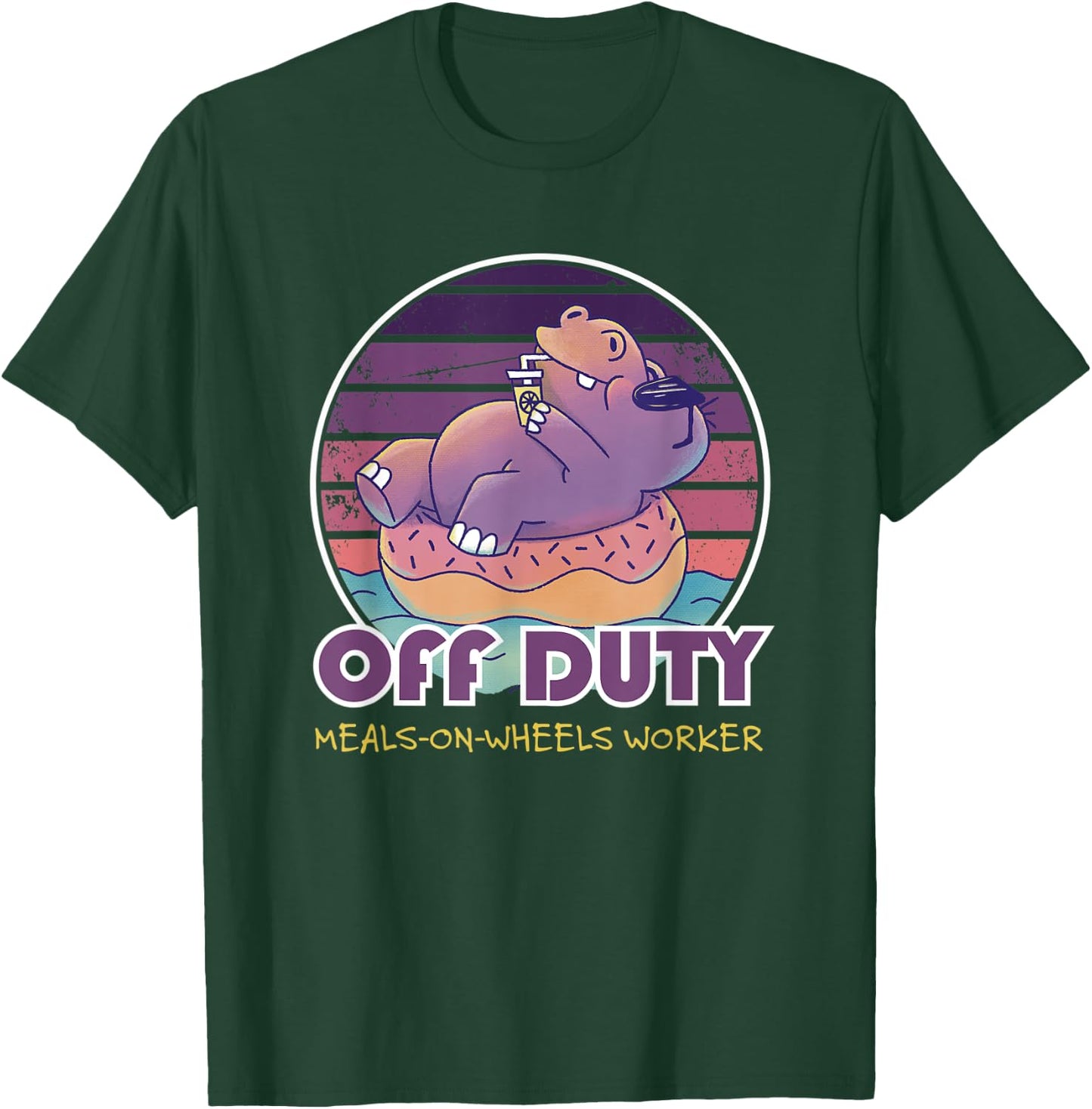 Off Duty Meals-On-Wheels Worker Job Coworker T-Shirt - T-Shirt | Forest