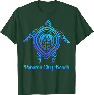 Panama City Beach Florida Souvenirs Tropical Blue Sea Turtle T-Shirt - T-Shirt | Forest