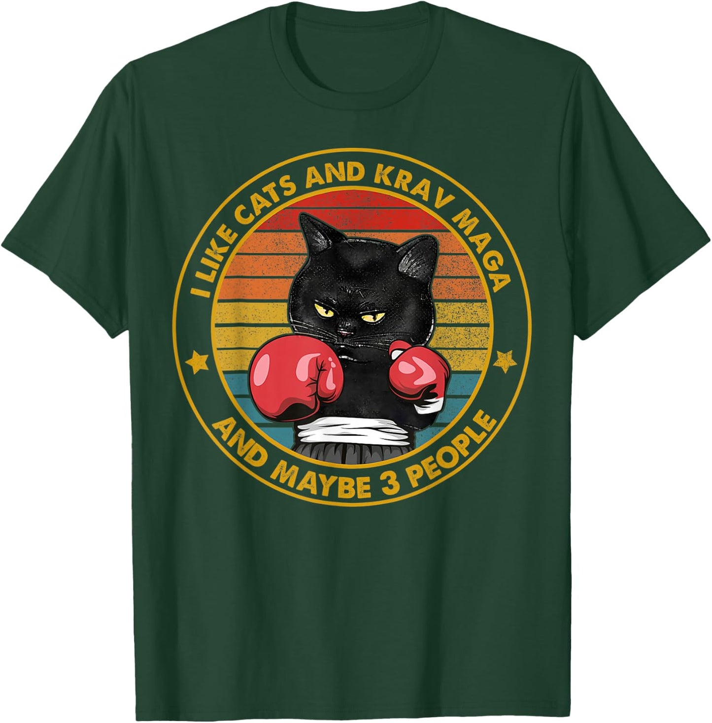 Krav Maga Cat Martial Arts Israel Defense Forces T-Shirt - T-Shirt | Forest