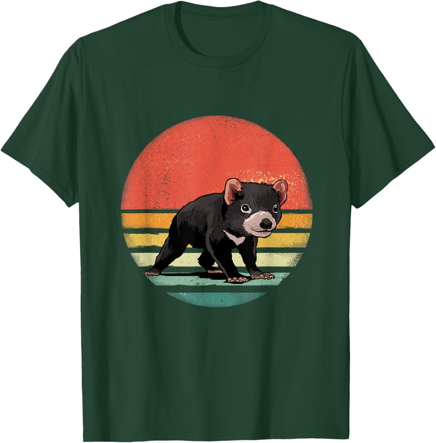 Tasmanian Devil Shirt Retro Style Animal Lover Zookeeper T-Shirt - T-Shirt | Forest