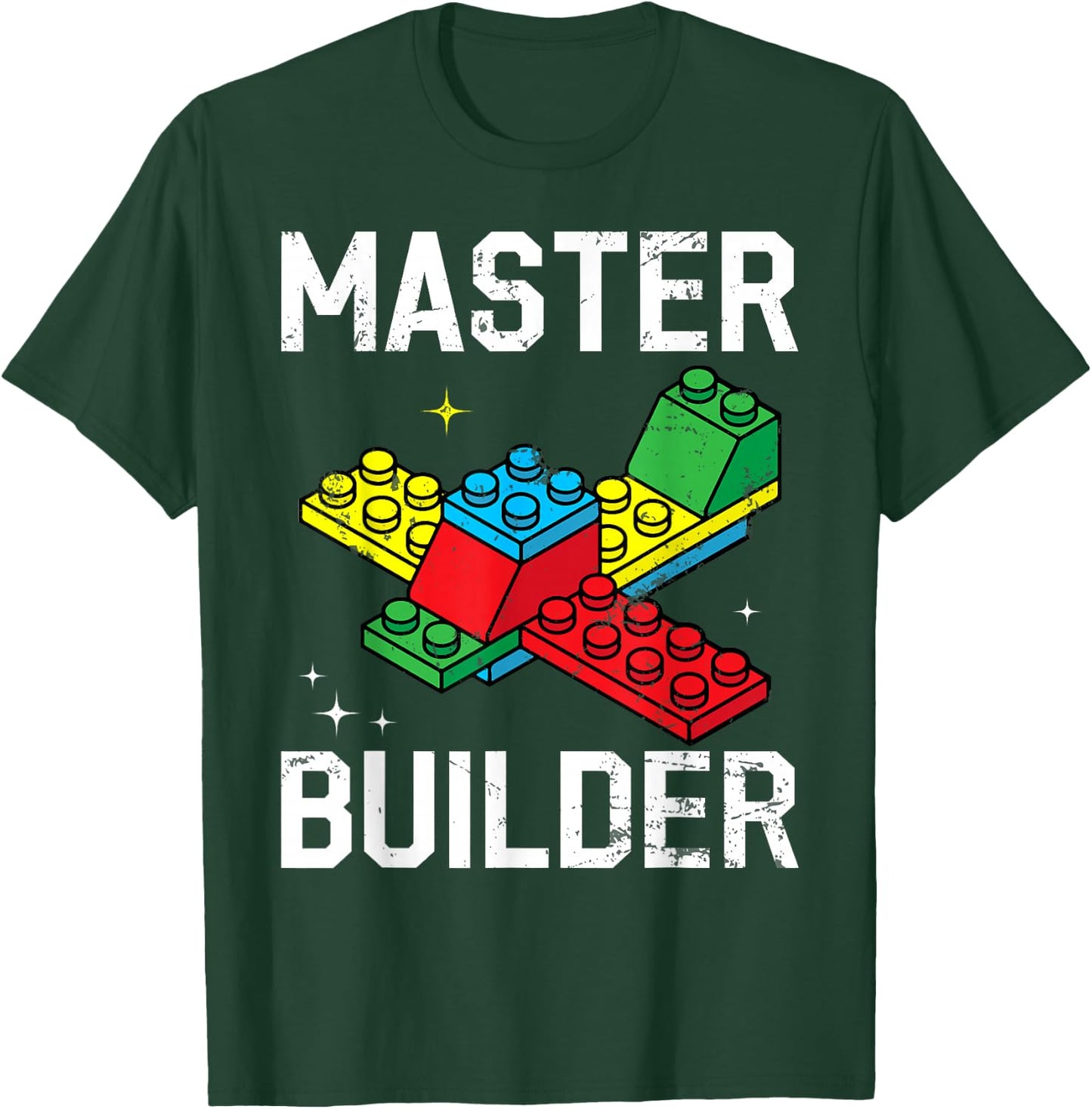 Master Builder Kids Building Blocks Brick Toy for Boys & Men T-Shirt - T-Shirt | Forest