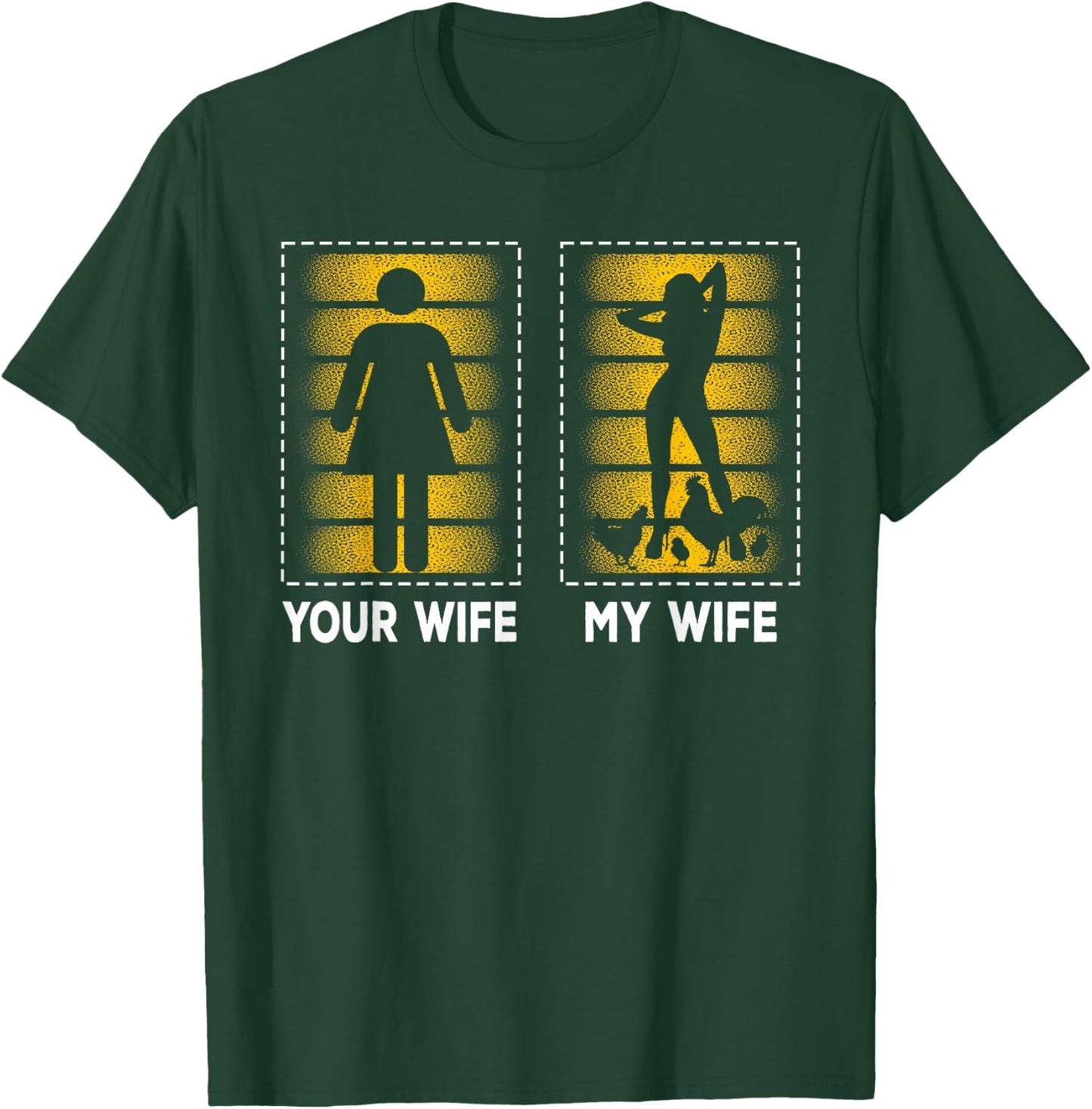 Your Wife My Wife Rooster Design For Chicken Lovers T-Shirt - T-Shirt | Forest