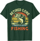 Retired Gone Fishing Retirement Gift Funny Bad Bass Grandpa T-Shirt - T-Shirt | Forest