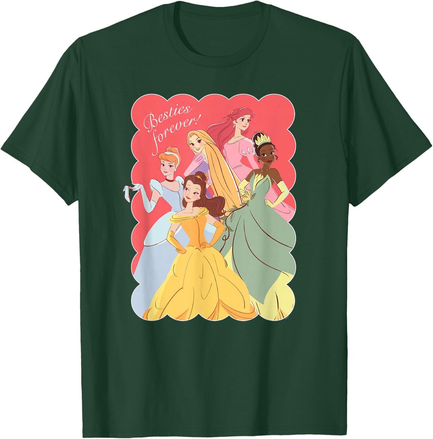 Disney Princess Valentine’s Day Friends BFFs Besties Forever T-Shirt - T-Shirt | Forest