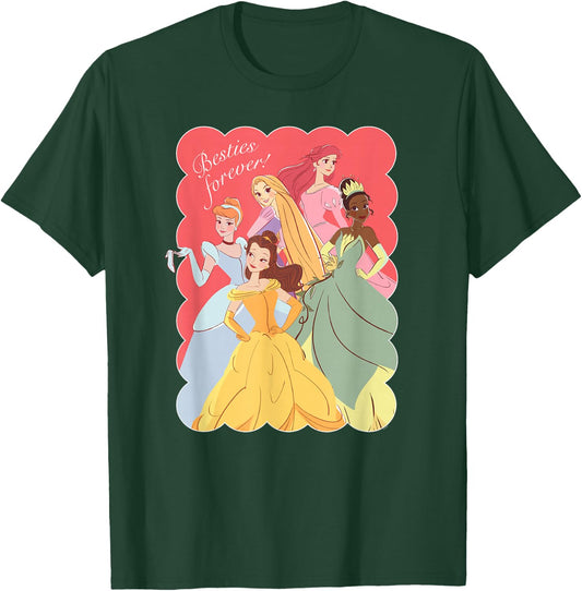 Disney Princess Valentine’s Day Friends BFFs Besties Forever T-Shirt - T-Shirt | Forest
