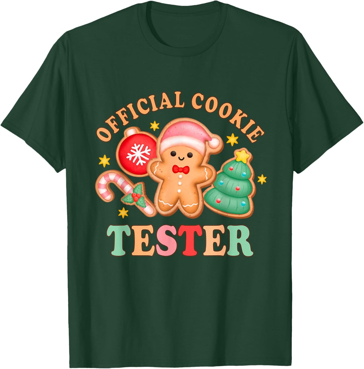 Official Cookie Tester Christmas Couples Matching Toddler T-Shirt - T-Shirt | Forest