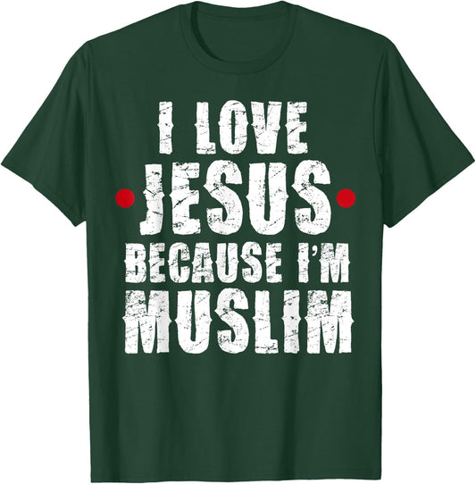 Ramadan Shirt Mubarak Quran I Love Jesus Muslim Gift T-Shirt - T-Shirt | Forest