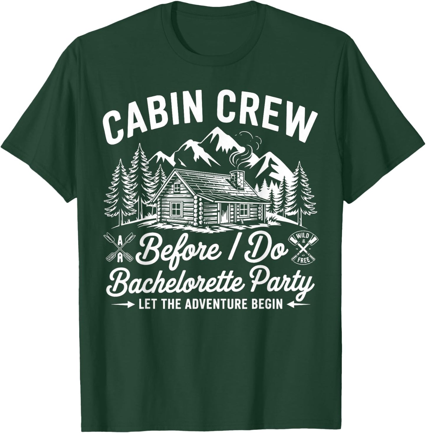 Cabin Crew Before Camp Bach Bachelor T-Shirt - T-Shirt | Forest