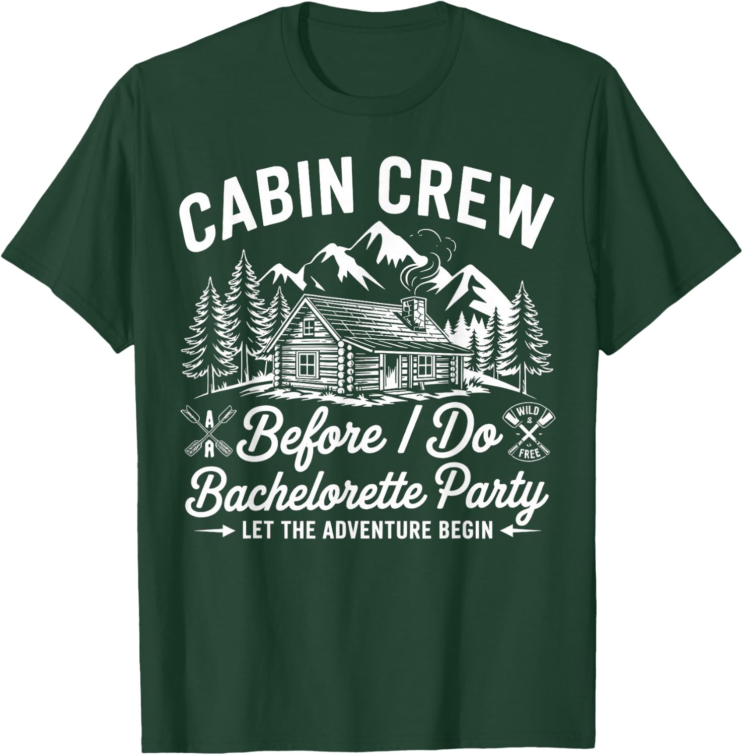 Cabin Crew Before Camp Bach Bachelor T-Shirt - T-Shirt | Forest