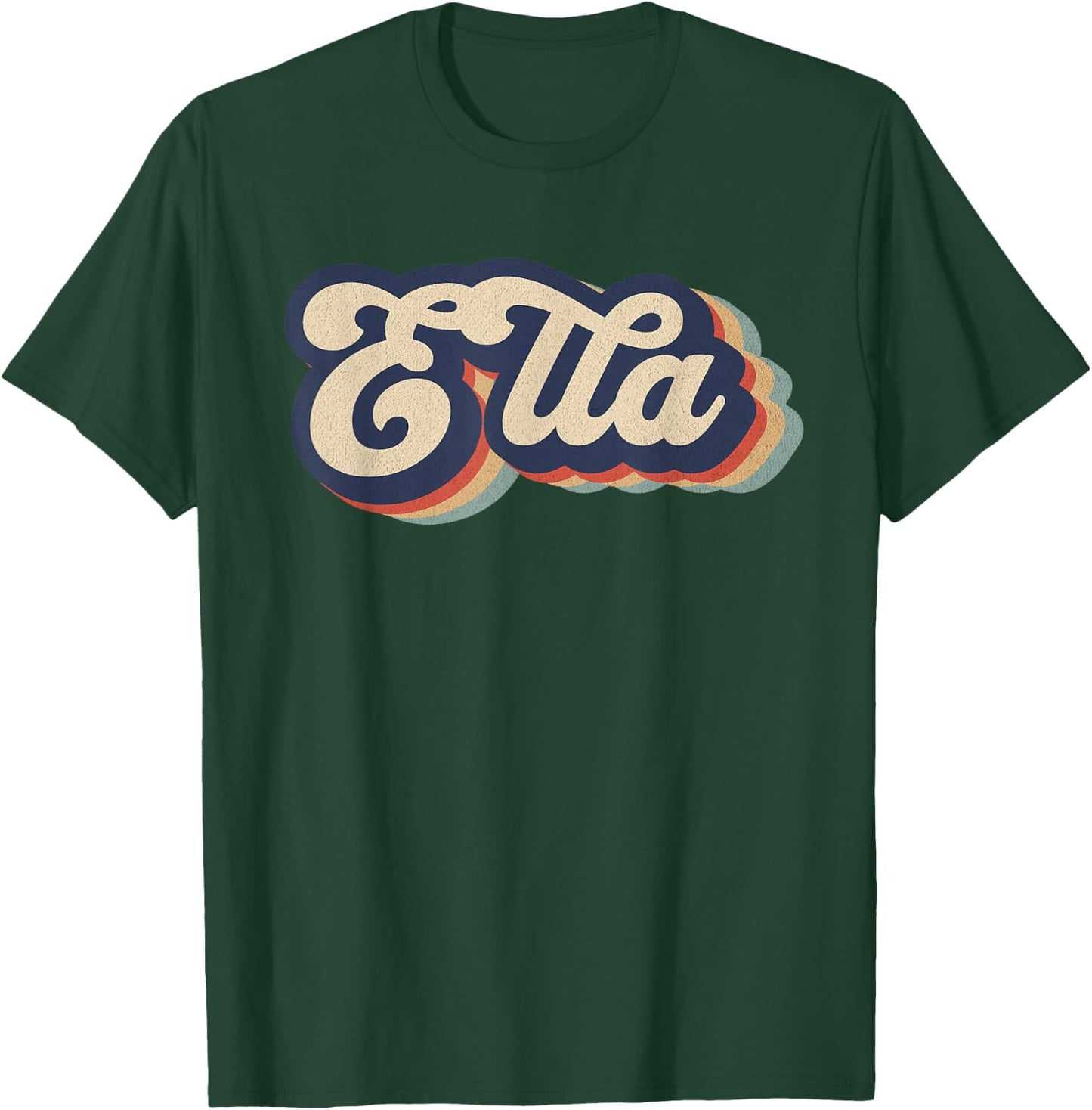 Retro Vintage Ella Name Personalized T-Shirt - T-Shirt | Forest