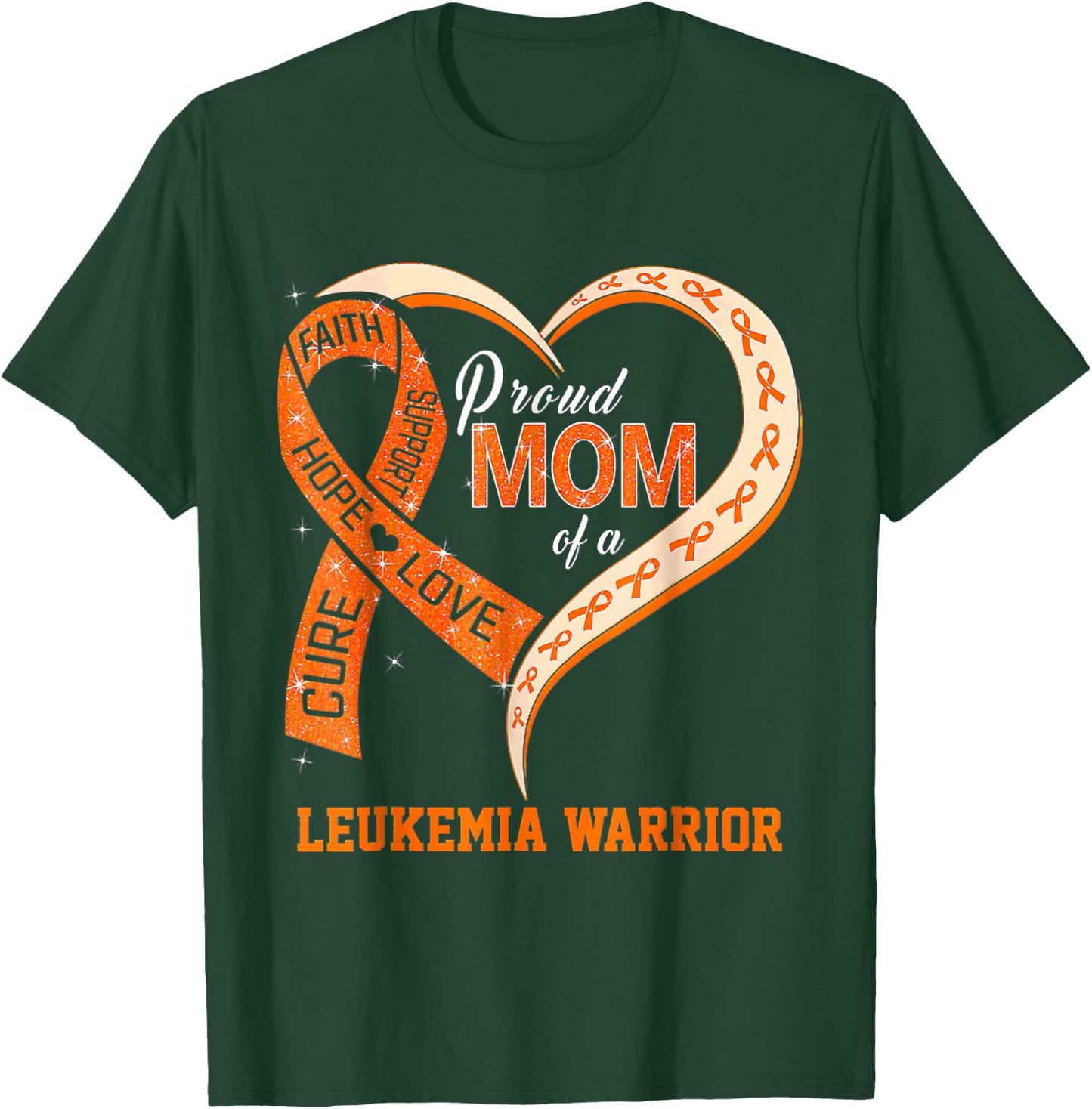Leukemia Awareness Proud Mom Of A Leukemia Warrior T-Shirt - T-Shirt | Forest