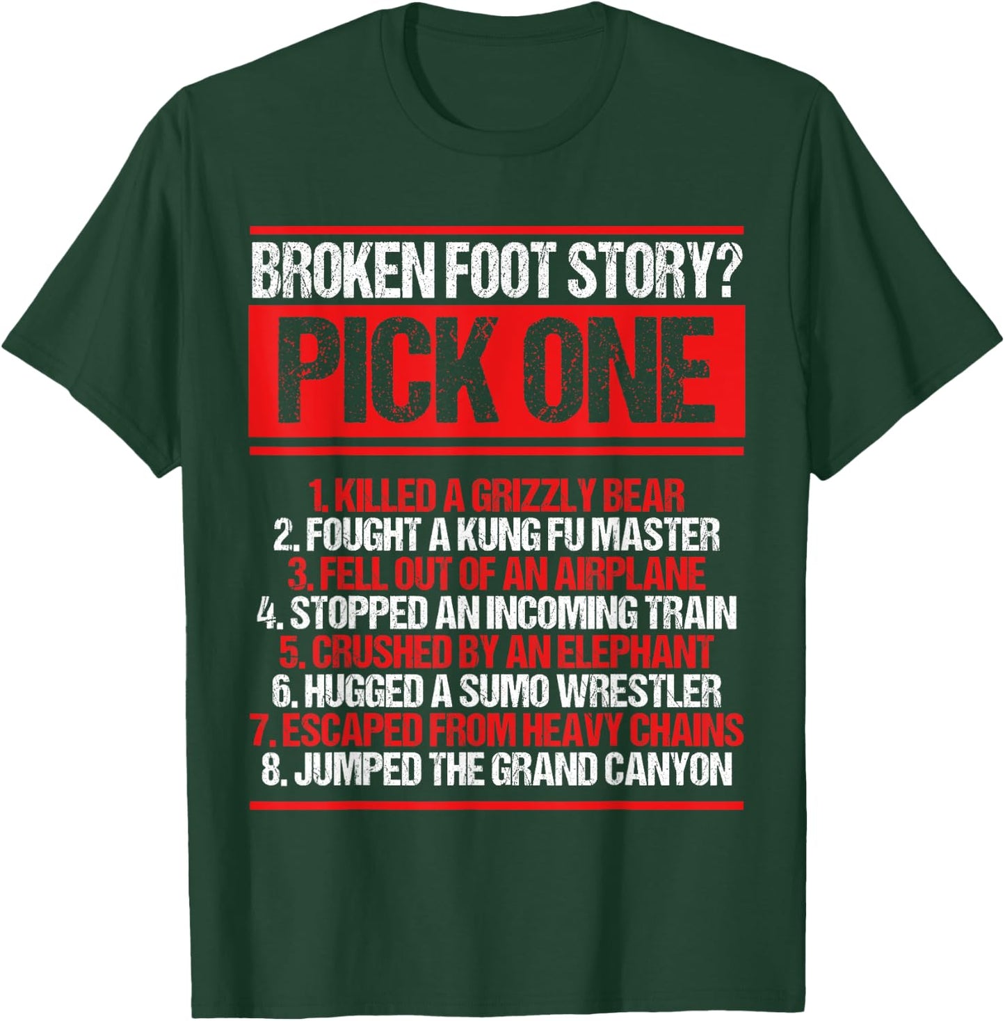 Broken Foot Survivor Funny Broken Foot Recovery Warrior T-Shirt - T-Shirt | Forest