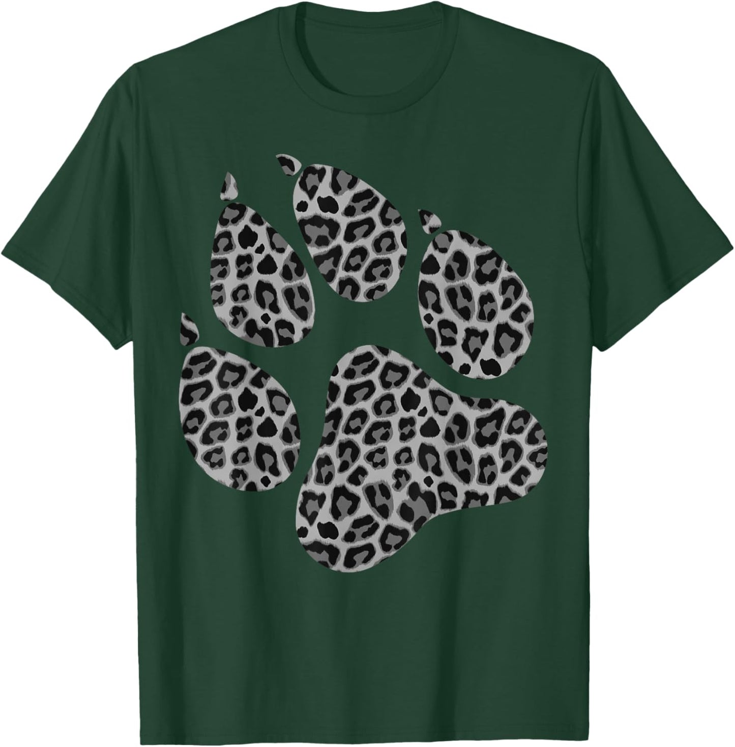 Funny Leopard Print Paw | Cool Cheetah Skin Boys Girls Gift T-Shirt - T-Shirt | Forest