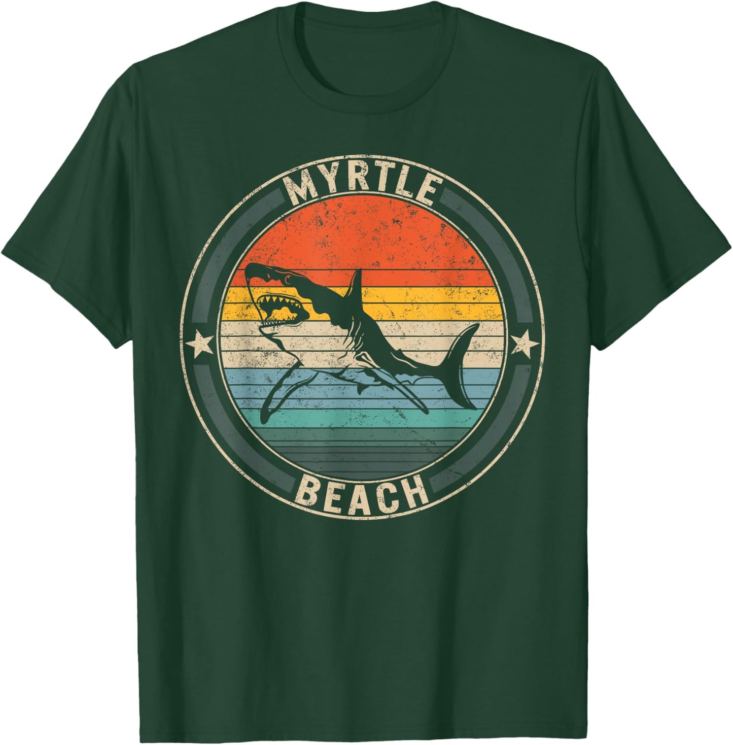 Myrtle Beach South Carolina Shark SC Souvenir Beach Lover T-Shirt - T-Shirt | Forest
