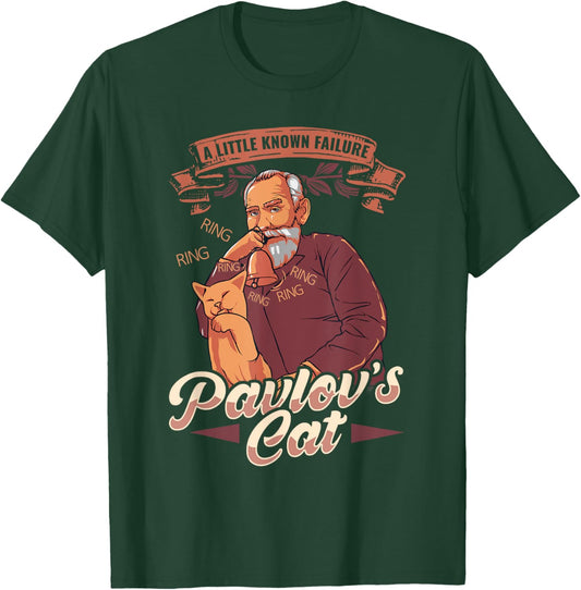 Pavlov's Cat Funny Psychology Nerd Gift Women Kids T-Shirt - T-Shirt | Forest