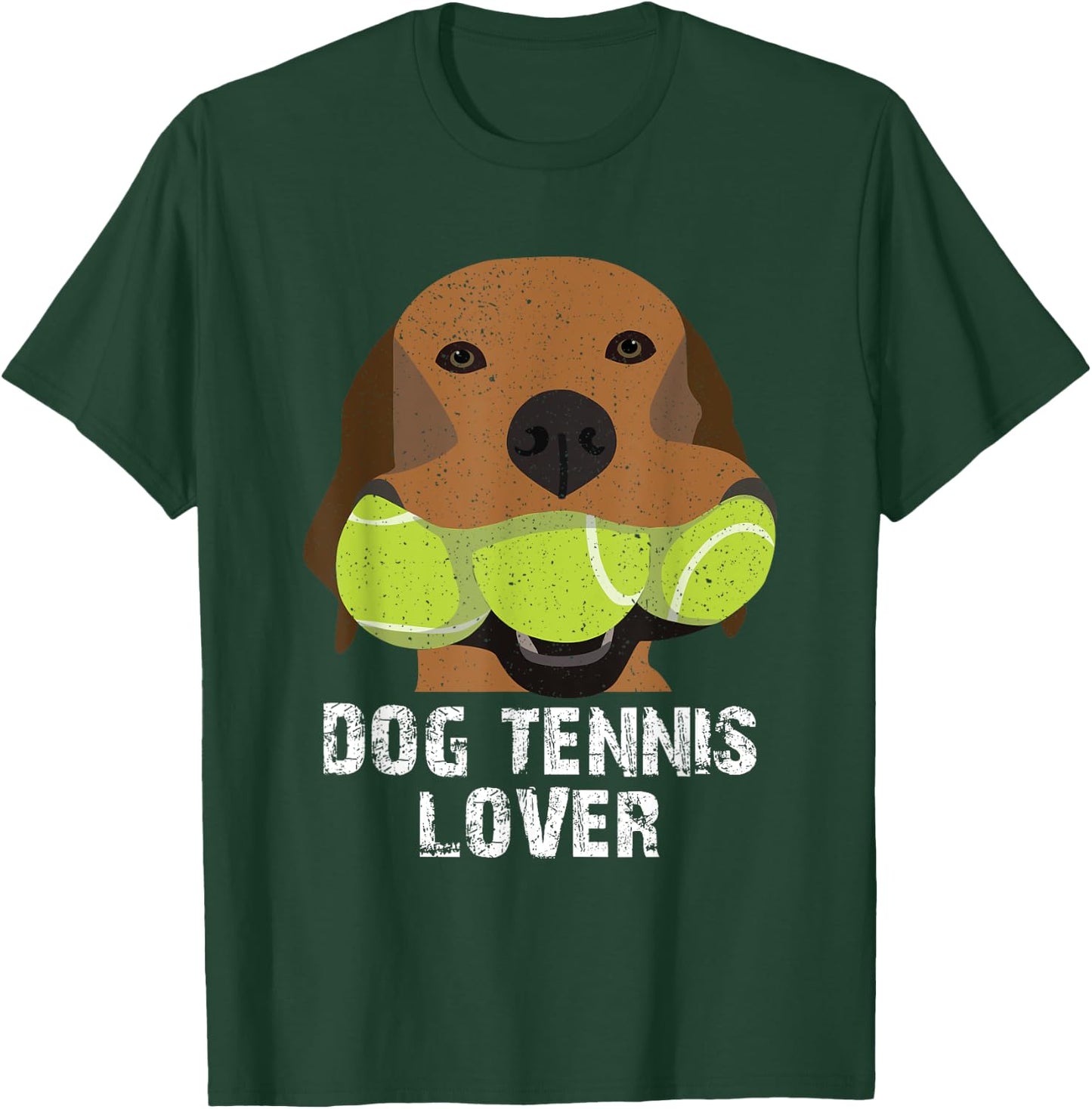 Dog tennis lover tennis balls Women Girls Kids T-Shirt - T-Shirt | Forest