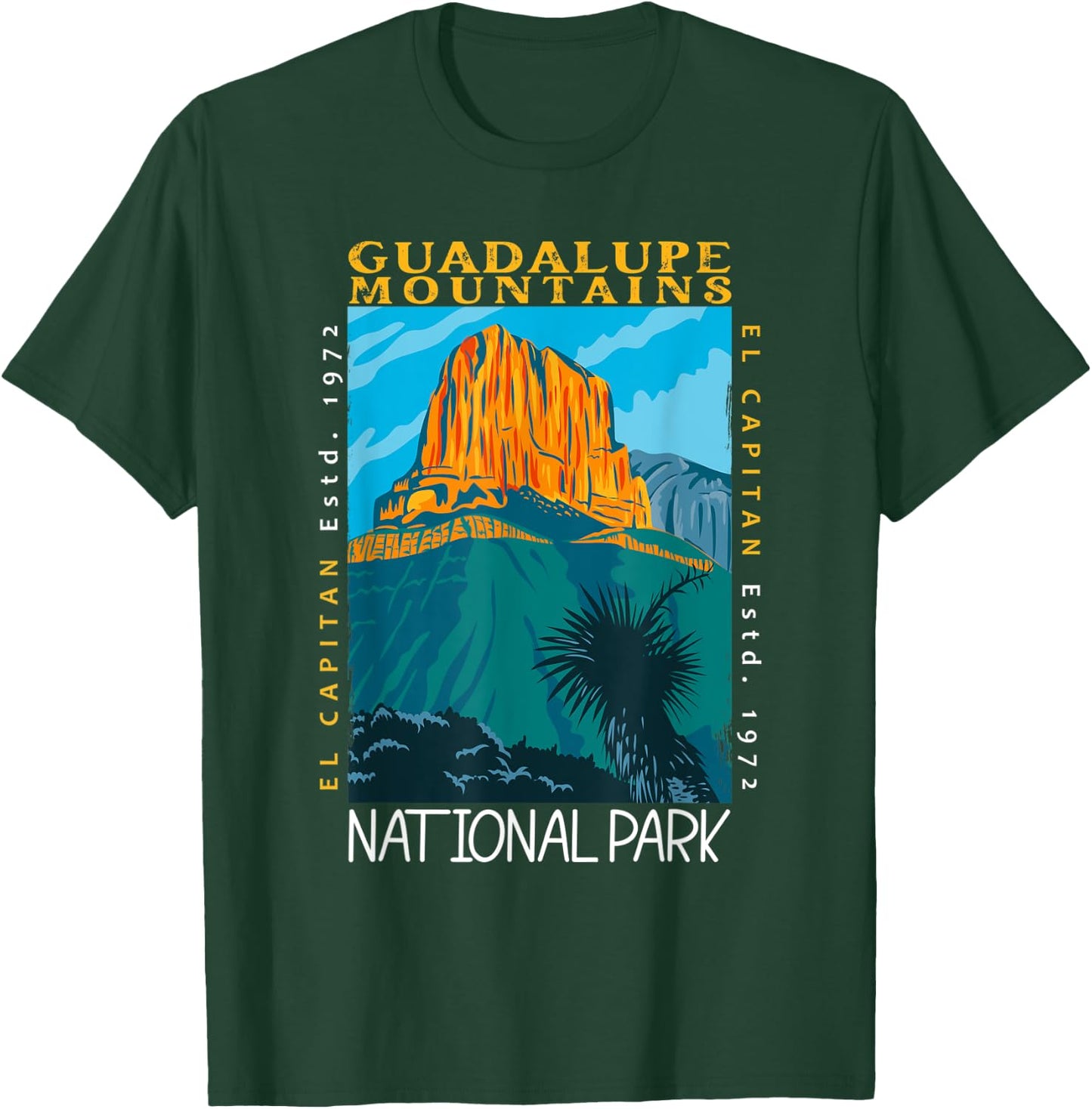 Guadalupe Mountains National Park El Capitan Vintage T-Shirt - T-Shirt | Forest