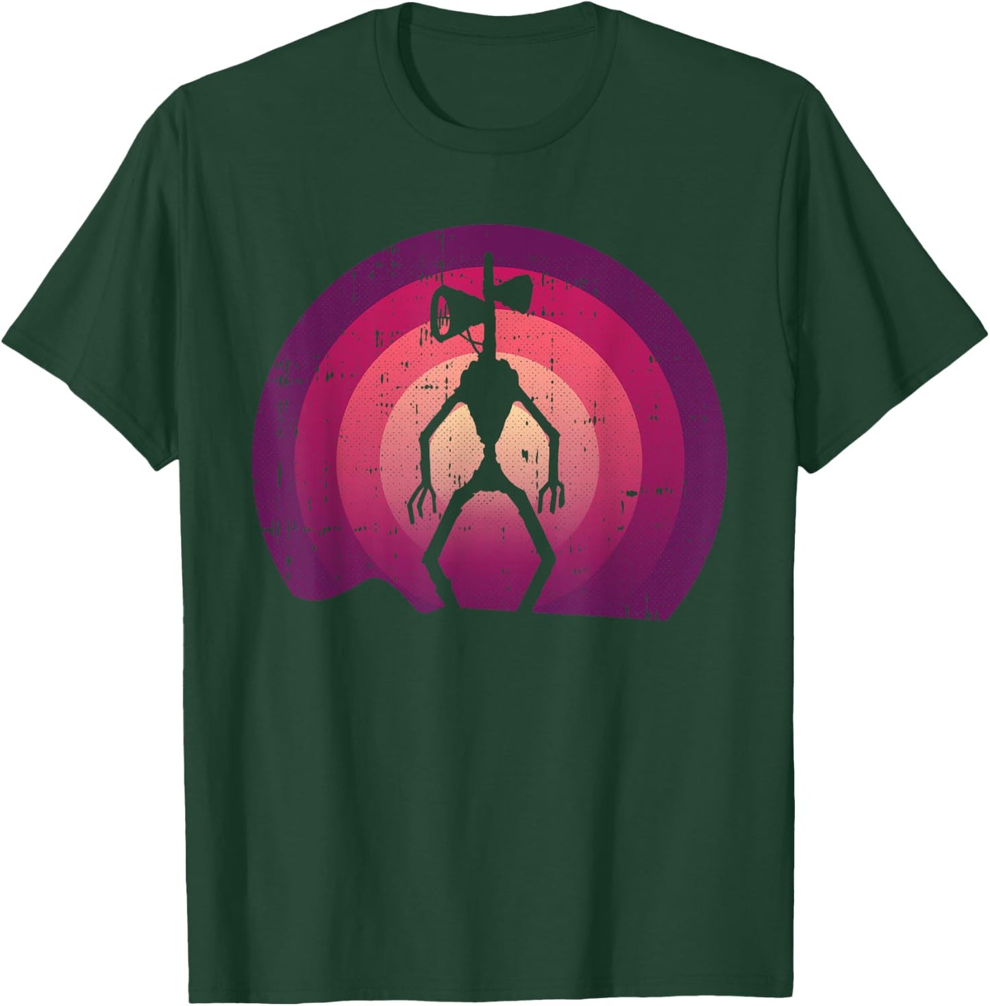 Siren Head Lazy Halloween Costume Retro Cryptid Creepy T-Shirt - T-Shirt | Forest