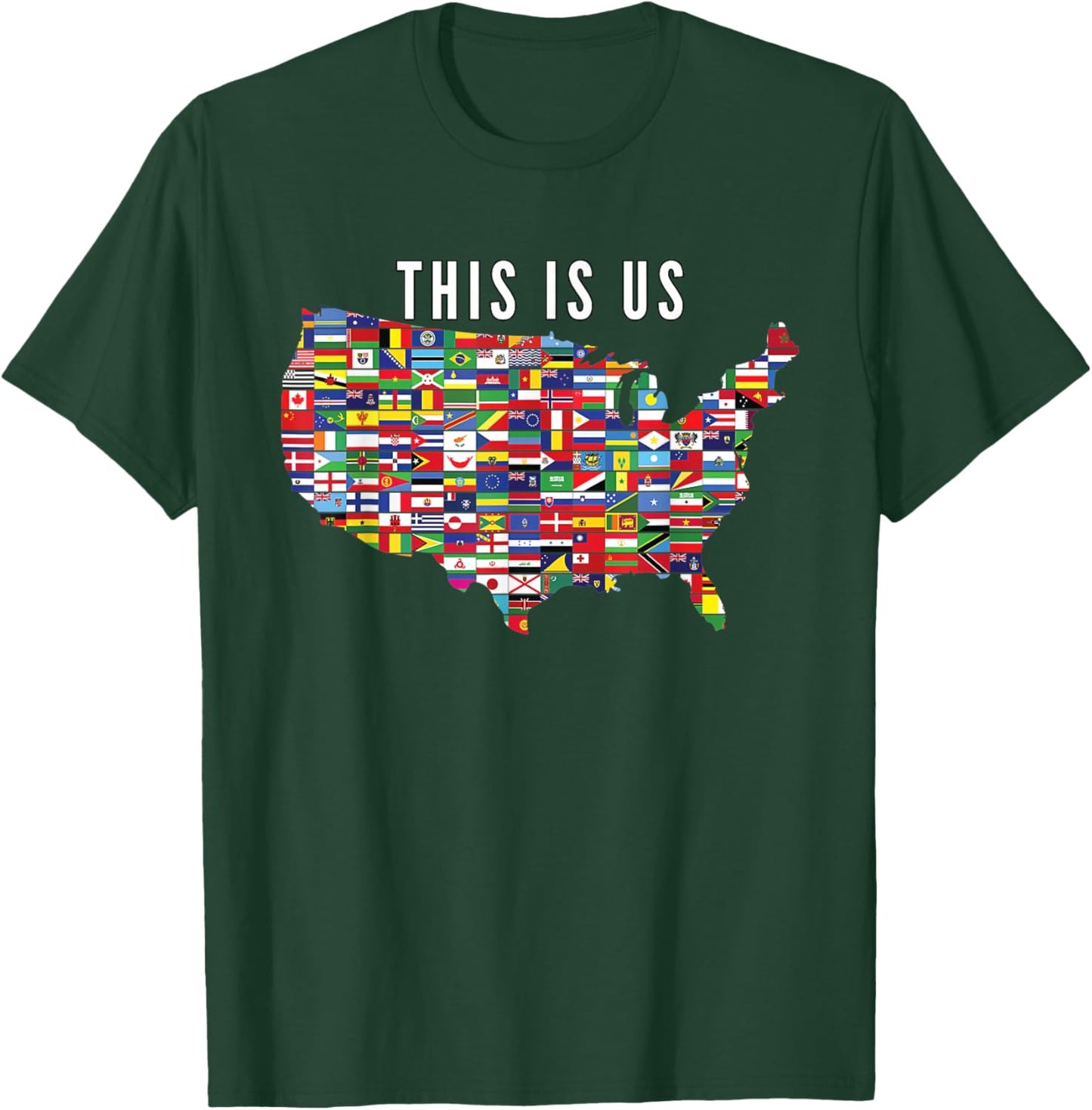 This Is US. Immigration International Flags T-Shirt - T-Shirt | Forest