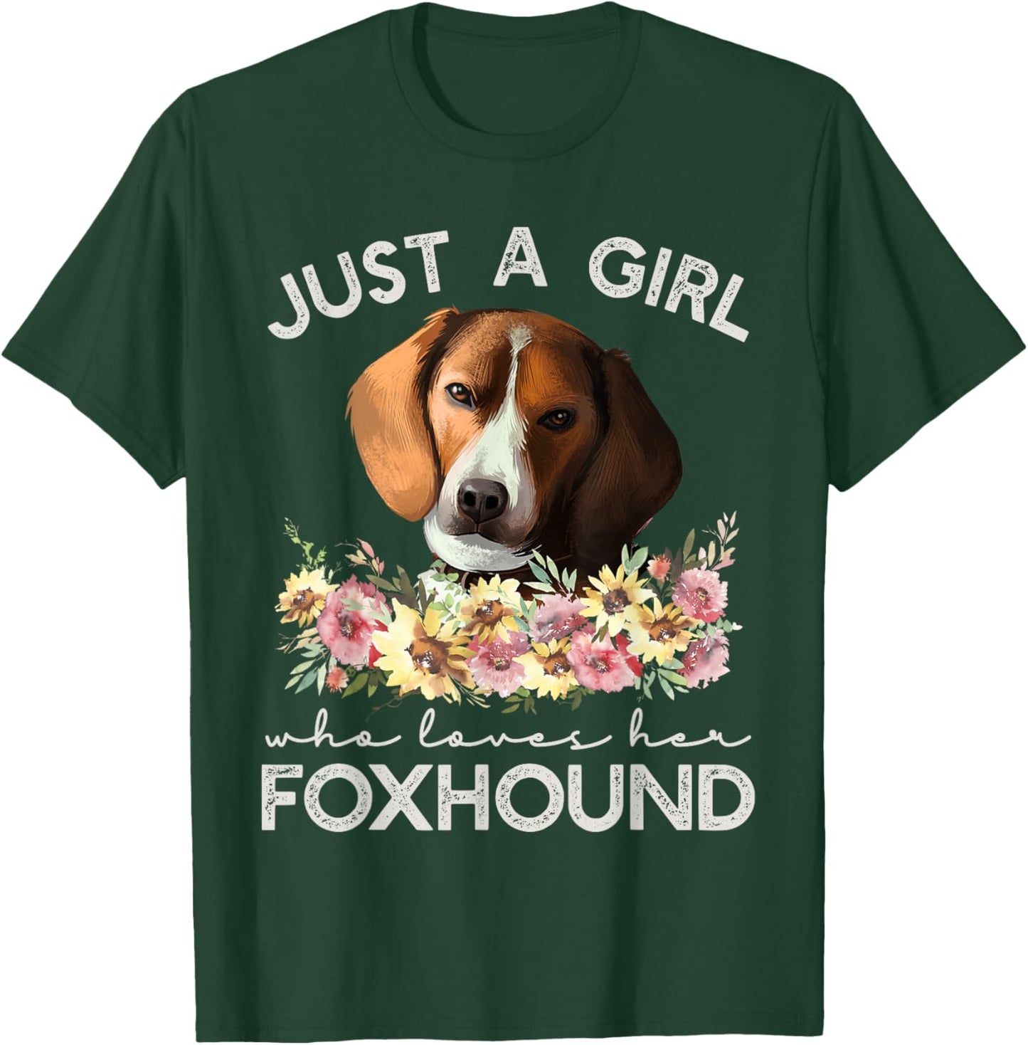 American Foxhound Shirt Just A Girl Who Loves Her Foxhound T-Shirt - T-Shirt | Forest