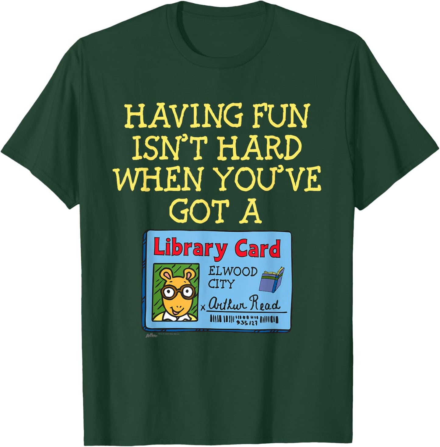 Arthur Having Fun Isnt Hard Small T-Shirt - T-Shirt | Forest