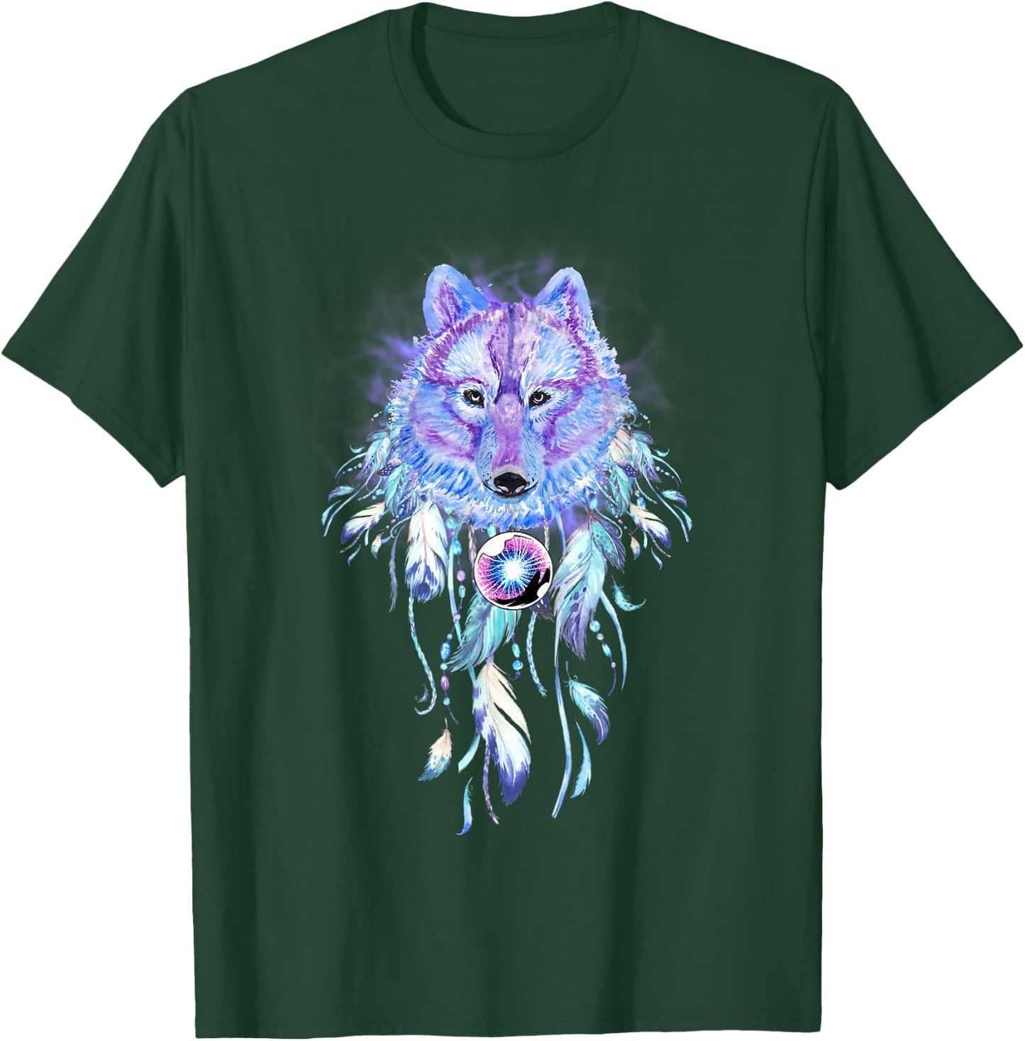 Wolf Dream Catcher T-Shirt - T-Shirt | Forest