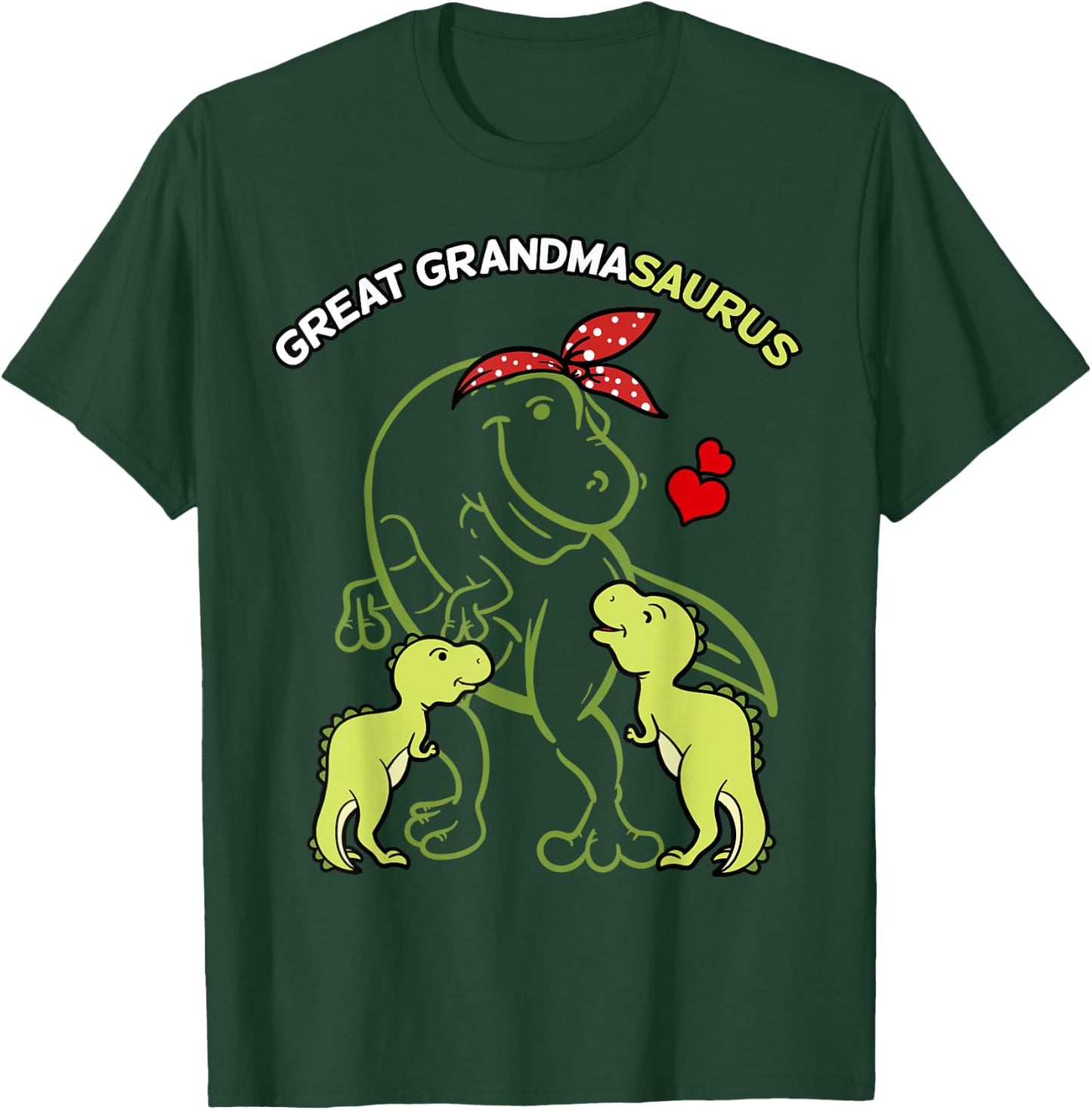 Great Grandmasaurus Great Grandma 2 Kids Dinosaur T-Shirt - T-Shirt | Forest