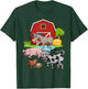 Donkey Pig Chicken Cow Agriculture Farm Animal T-Shirt - T-Shirt | Forest