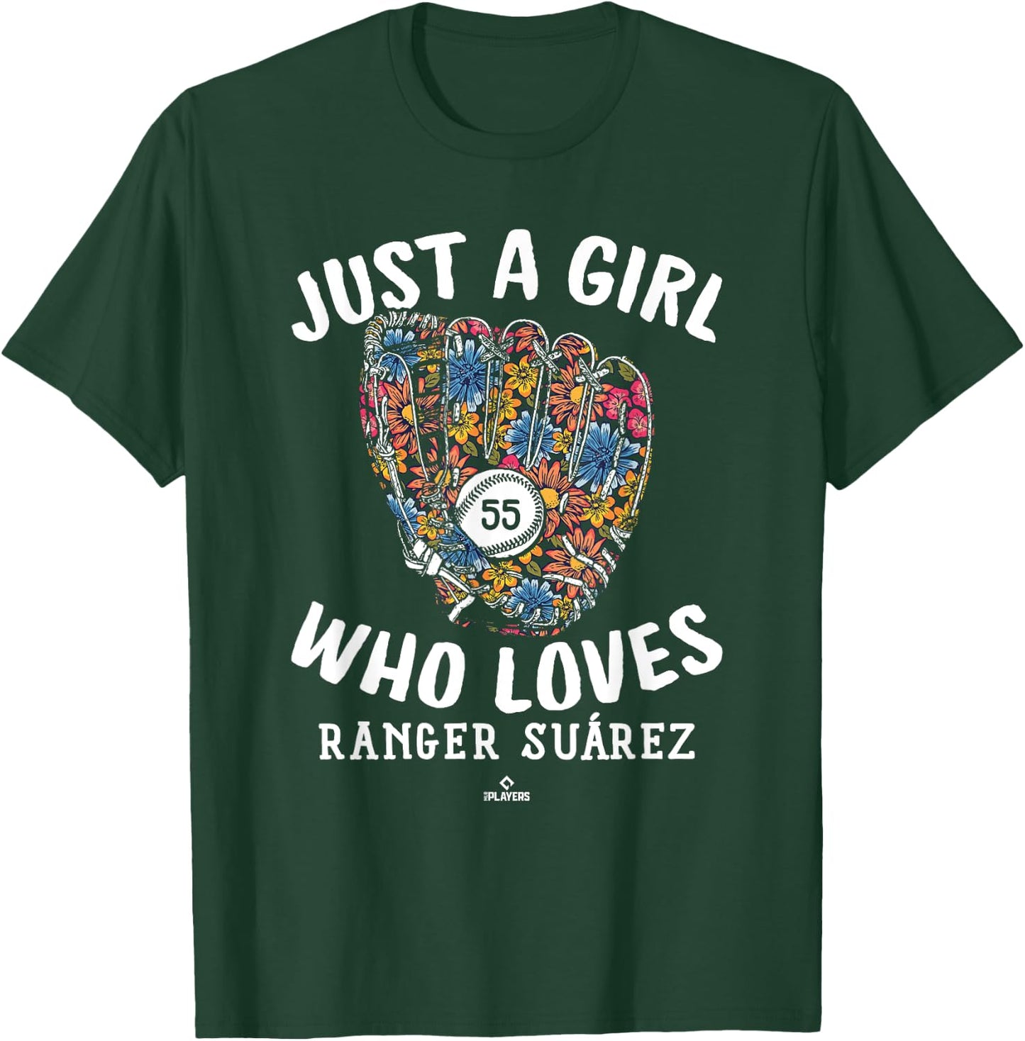 Just A Girl Who Loves Ranger Suarez Philadelphia MLBPA T-Shirt - T-Shirt | Forest